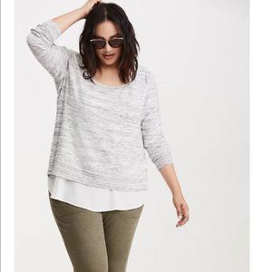 Plus Size 6X Torrid Sweater Lace up back Womens shirt top